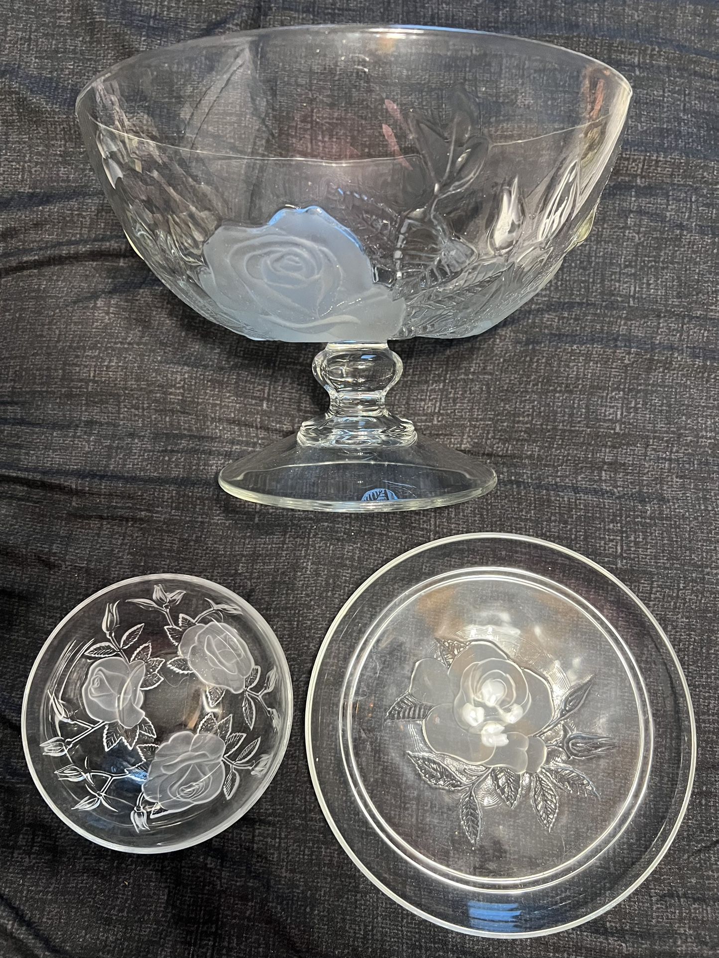 Glass- Rose Pattern