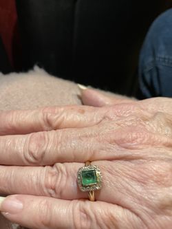 Lady’s 18-karat Yellow Gold, Emerald And Diamond Ring