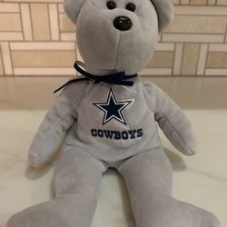Ty Beanie Baby 8.5" Dallas Cowboys Bear NFL Football Collection 2016