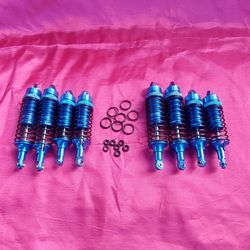 Precision Alloy Shock Set (8) Designed for Traxxas 1/10 Slash 4X4 Off-Road