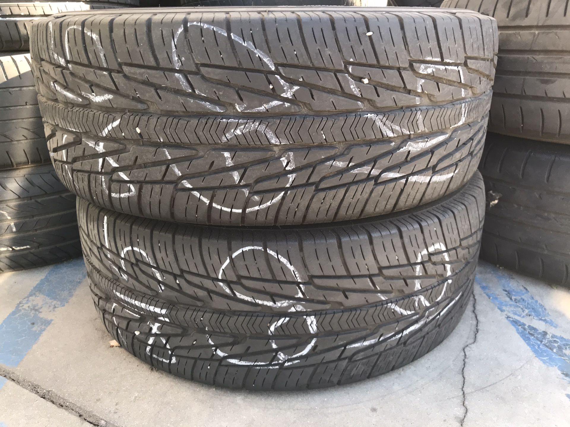 A Pair Of Used 215/60R16 215-60-16 Tire Tires