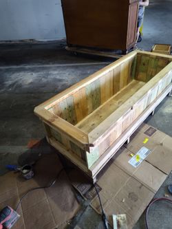 Local veteran handcrafted planter box