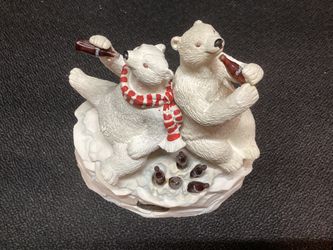 Coke Collectible  Music Box Polar Bears 