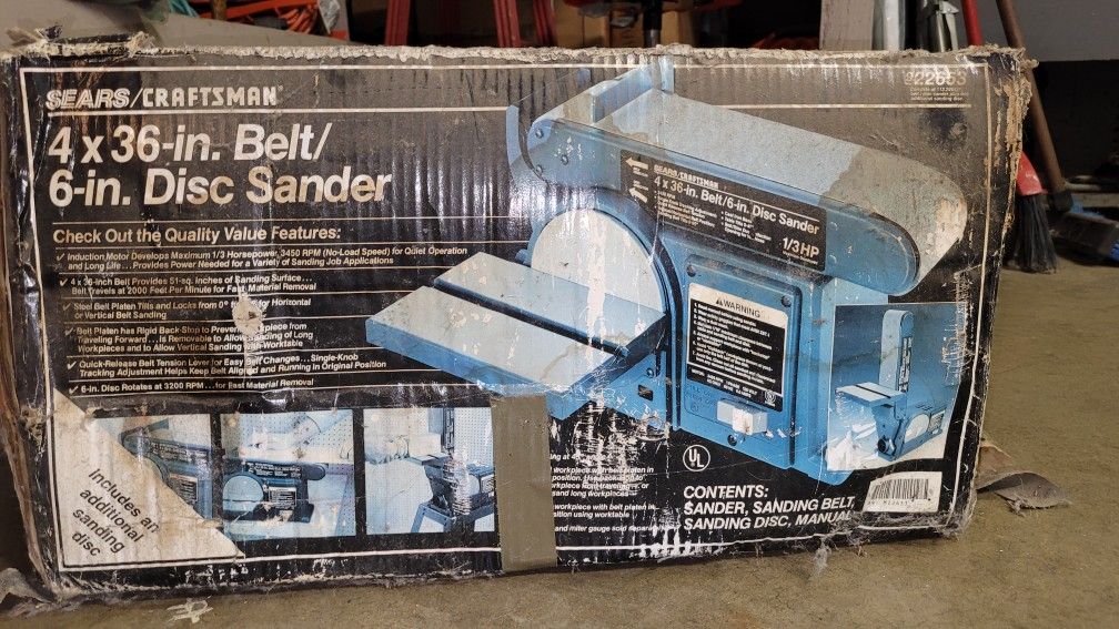 4x36" Belt/ 6 in Disc Sander