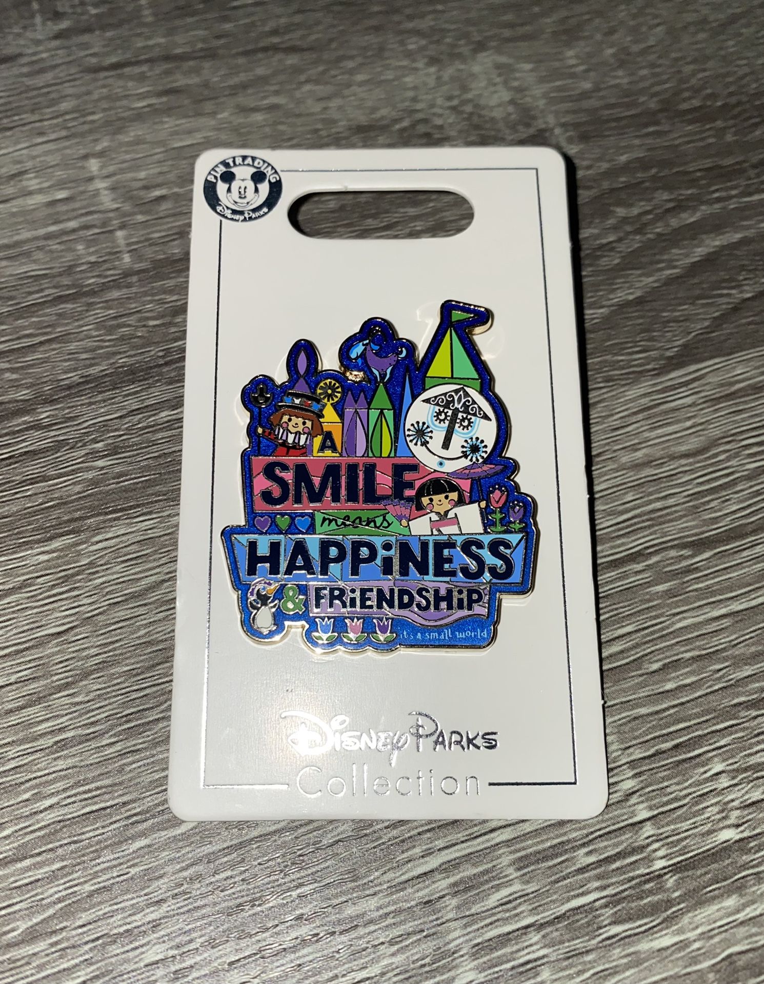 New Disney Pin Its A Small World SMILE HAPPINESS FRIENDSHIP