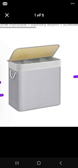 3 section Laundry Hamper with lid
(V22)