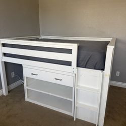 Full Size Loft Bed With Dresser And Desk