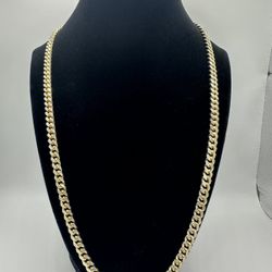 24”  5.8mm Cuban Link Chain – Two Tone 14K Gold-Plated Over 925 Sterling Silver