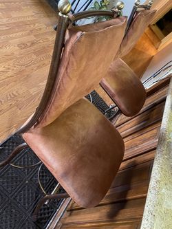 Two  Nice Bar Stools Caramel Color