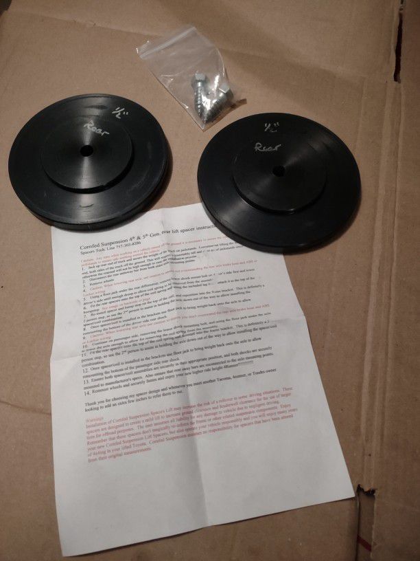 4th 5th Gen 4Runner 1)2" Cornfed Rear Spacers