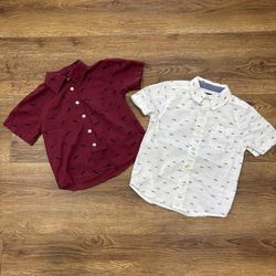 Osh Kosh And Alex & Jack Bundle Of Button Up Boy Shirt Size 4T Toddlers