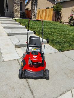 Troy built gas lawnmower