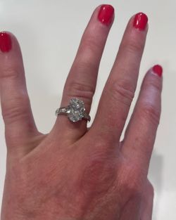 💎 IGI CERTIFIED OVAL DIAMOND RING |3.73 CTW | 14K WHITE GOLD 💎