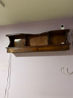 Wooden Wall Shelf/ Full Size Headboard