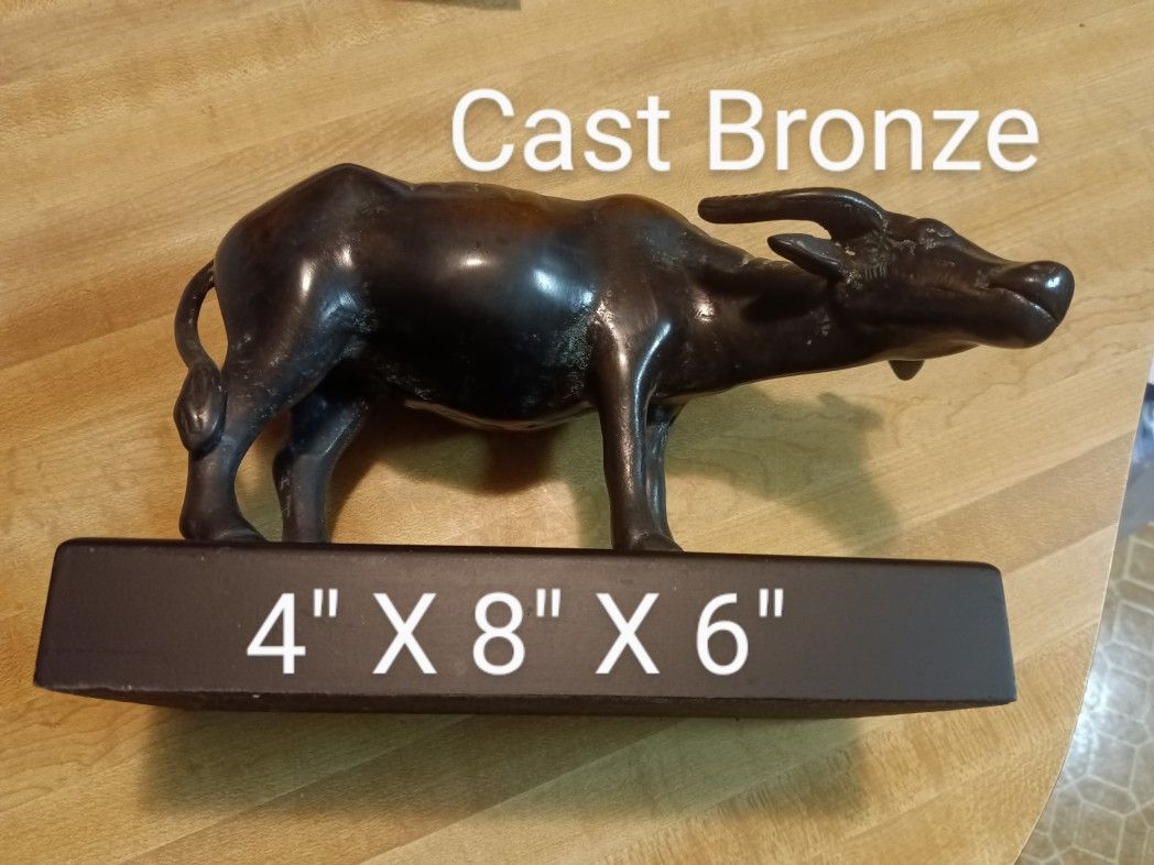 #100... Cast Bronze Water Buffalo