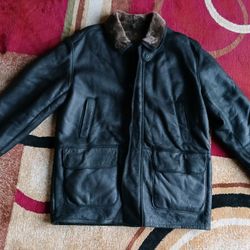 PARKA Men's Real Lamb Skin Warm Size XL