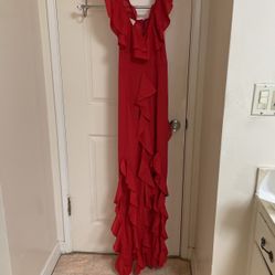 Prom Dress Red Size 14 