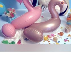 Flamingos In Love🦩🦩Set 2 Inflatable Pink Swimming Pool Summer Fun Floating Party 