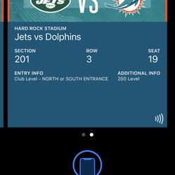 Dolphins Jets Club Seats W Blue Parking 