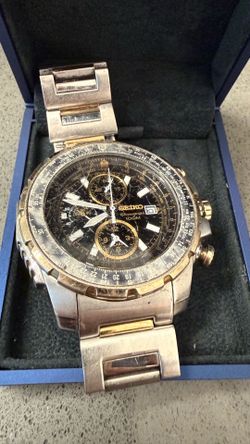 Seiko Flightmaster Chronograph 100m Quartz Pilot Watch(Check the description)