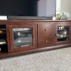 Macy’s Dark Brown Wood TV Console