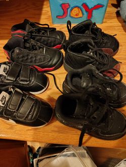 Boys shoes size 6c and 5c . 4pairs