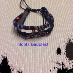 Bicycle leather bracelet