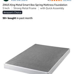 New!! Zinus 5” king size box spring
