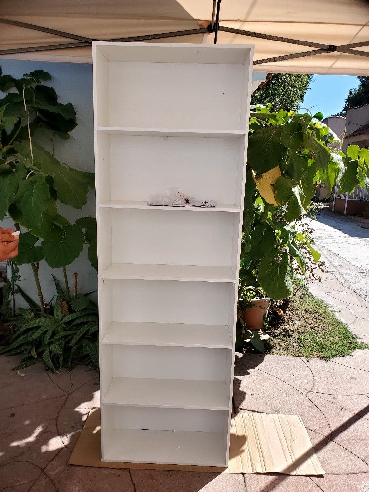 New❣️IRONCK Bookshelves Floor Standing 6 Tier 70in Tall for Home Office, White