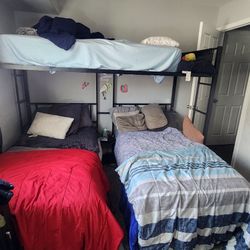 Used Couch Along W/ Twin Beds Includes Mattress