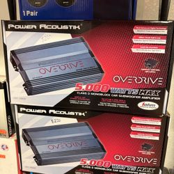 Power acoustik 5,000 watts monoblock amp $200 each
