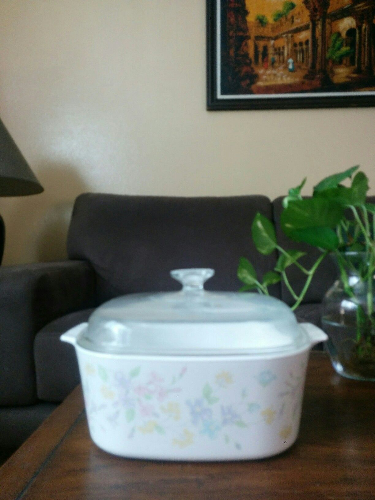 5 qt corningware with glass lid