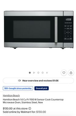 Hamilton beach microwave oven