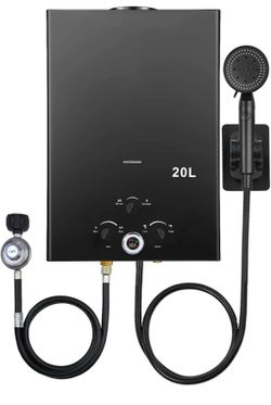 New-Tankless Water Heater Propane 5.26GPM 20L Outdoor Portable Gas Hot Water Heaters Instant Propane Water Heater with Digital Display Multi-Protectio