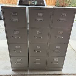 HON 4 Drawer Filing Cabinets Lot Of 3 GREAT CONDITION 
