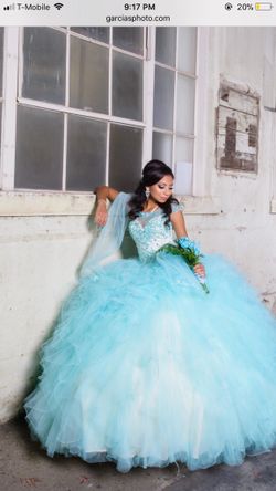 Quinceanera dress-Aqua 175 dollars