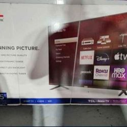 Brand New Sealed 65in 4k HDR TCL Roku Tv Never Used