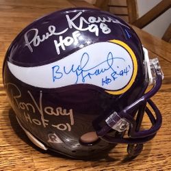 VIKINGS SIGNED MINI HELMET!