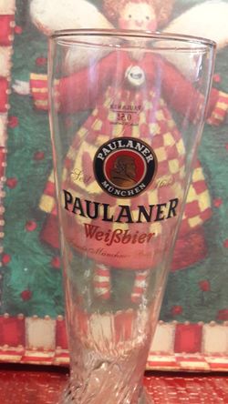 Glass Paulaner Beer Glass