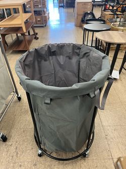 SONGMICS 45 Gallon (170 L) Laundry Basket Removable Liner Bag w/ Wheels - Slate Gray