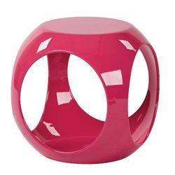Red Slick Glossy End Table 
