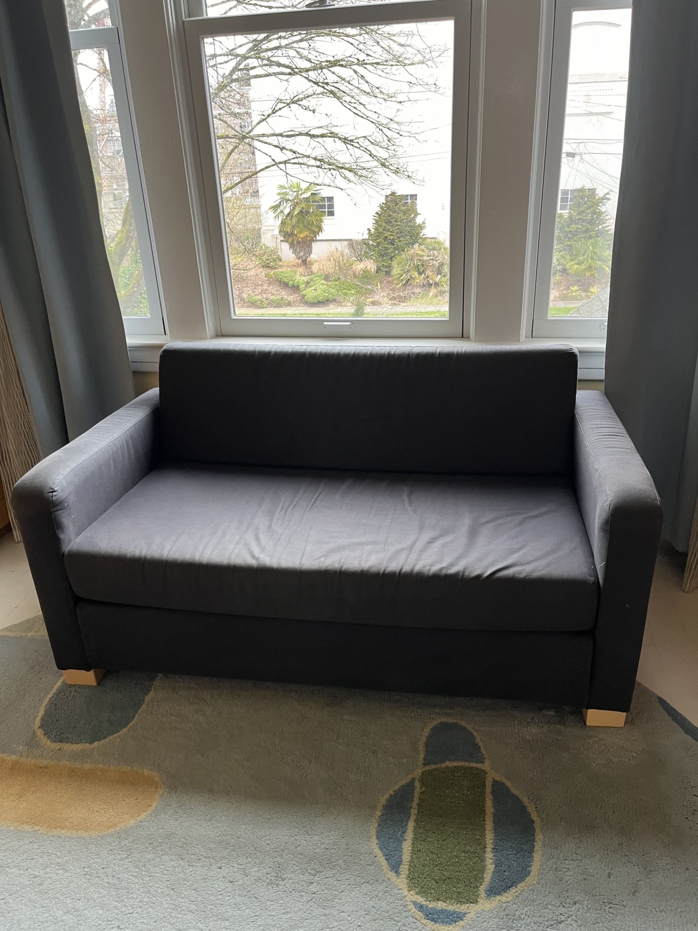 IKEA Kid’s SOLSTA Sofa bed, ‘Ransta’ dark gray