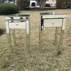 Mirrored Nightstands (Pair)