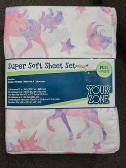 Full Size Unicorn Sheet Set