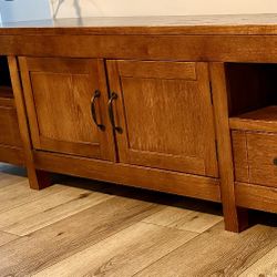 Arhaus Solid Wood Media Console TV Stand Entertainment Center
