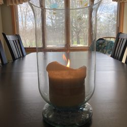 Candle Holder With Marbles In The Base