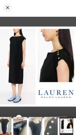 NEW!  Lauren Ralph Lauren sleeveless dress in ‘polo black’ (M)