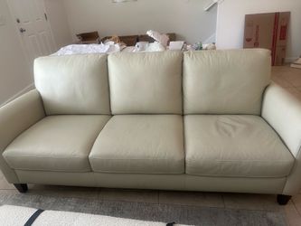Cream Leather sofa