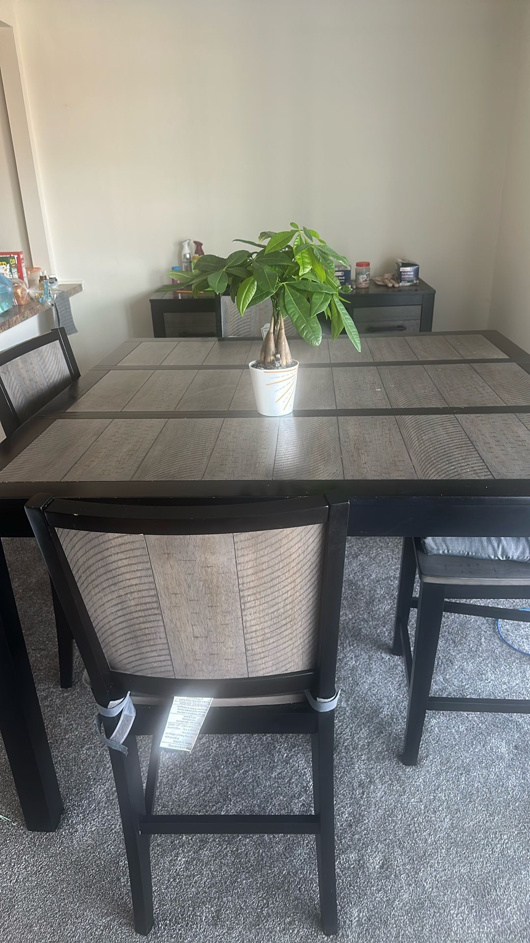 Used Table 4 Chairs And Wine Rack