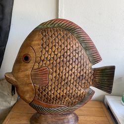 Antique fish wood 
